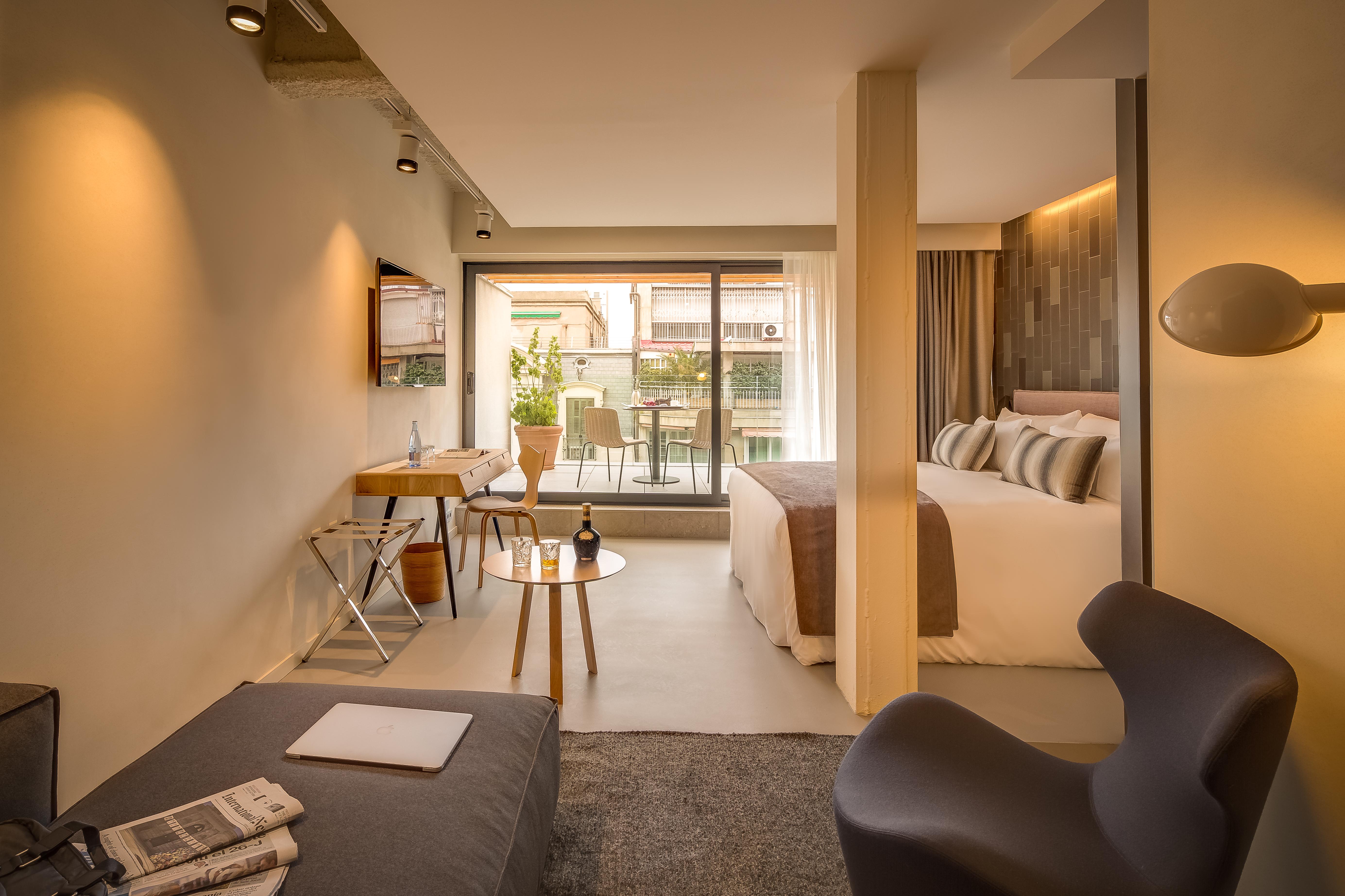 فندق أوهلا إيكزامبل برشلونة المظهر الخارجي الصورة A room at the hotel